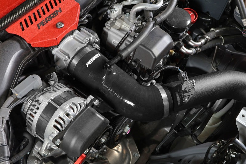Perrin 22-23 Subaru BRZ/Toyota GR86 Silicone Inlet Hose (3in. ID / SS Wire) - Black-thumbmail-5
