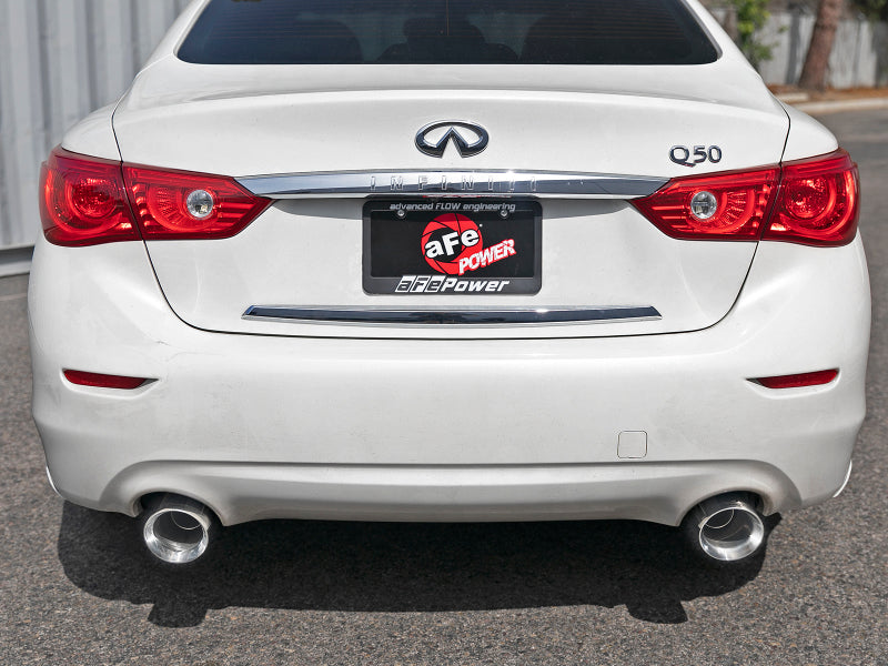 aFe Takeda 2.5in 304 SS Cat-Back Exhaust System w/ Polished Tips 16-18 Infiniti Q50 V6-3.0L (tt)-thumbmail-3
