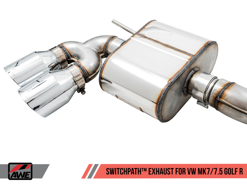 AWE Tuning Mk7 Golf R SwitchPath Exhaust w/Chrome Silver Tips 102mm-thumbmail-5