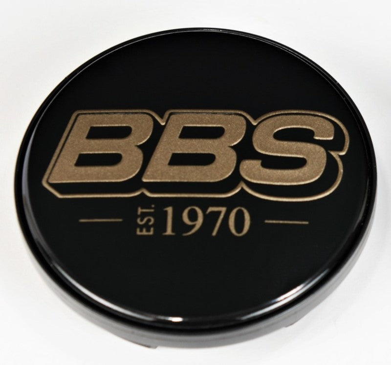 BBS Center Cap 70.6mm Black/Gold Est. 1970 Anniversary w/BBS Logo (5-Tab)-thumbmail-1