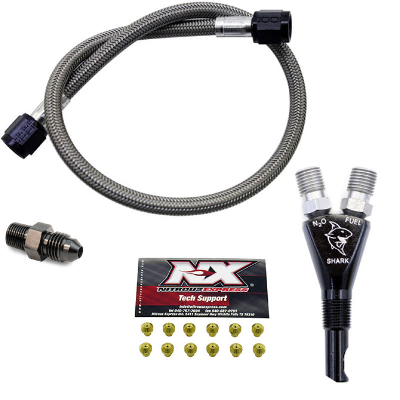 Nitrous Express Shark SHO 400 HP EFI Nozzle w/2ft SHO Hose-thumbmail-2