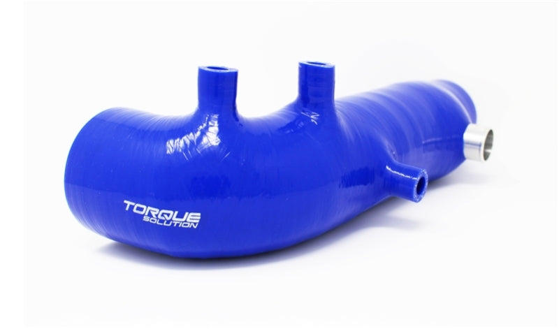Torque Solution Turbo Inlet Hose Black: 02-07 Subaru WRX/04-18 STI/05-09 Legacy GT/04-13 FTX - Blue-thumbmail-1