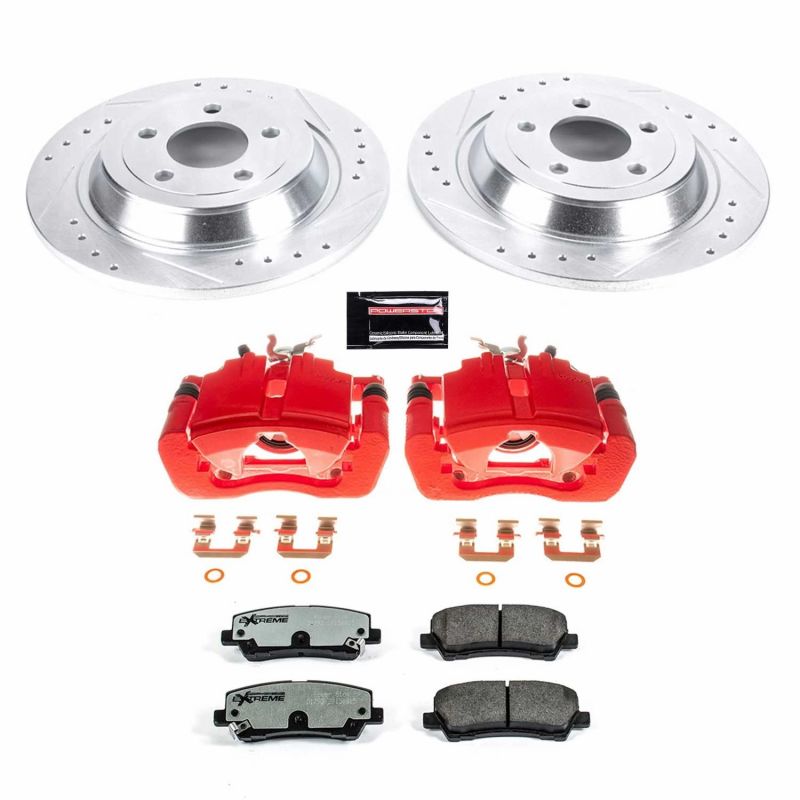 Power Stop 15-19 Ford Mustang Rear Z26 Street Warrior Brake Kit w/Calipers-thumbmail-1