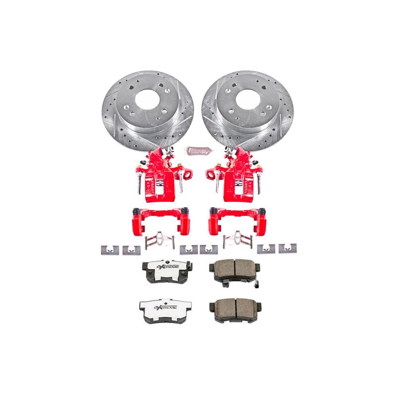 Power Stop 13-15 Acura ILX Rear Z26 Street Warrior Brake Kit w/Calipers-thumbmail-1