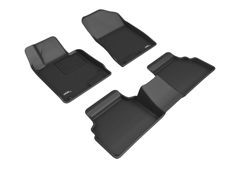 3D MAXpider 2021+ Kia K5 FWD Kagu 1st & 2nd Row Floormats - Black-thumbmail-1