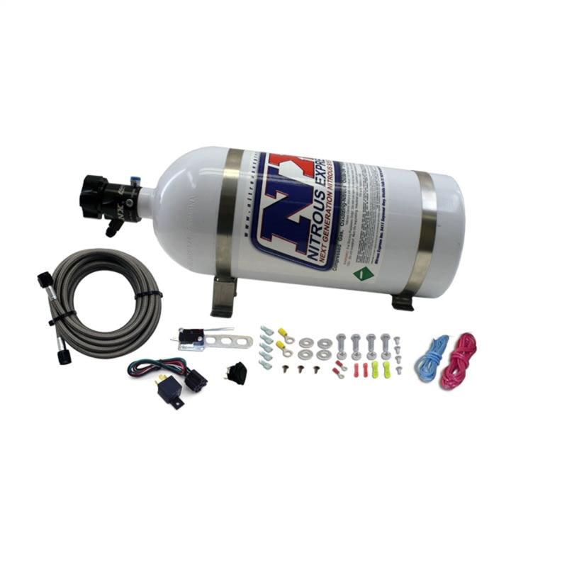 Nitrous Express 8 Cyl Nozzle System Complete (Incl 10lb Bottle Brackets Feedline & Elec)-thumbmail-2
