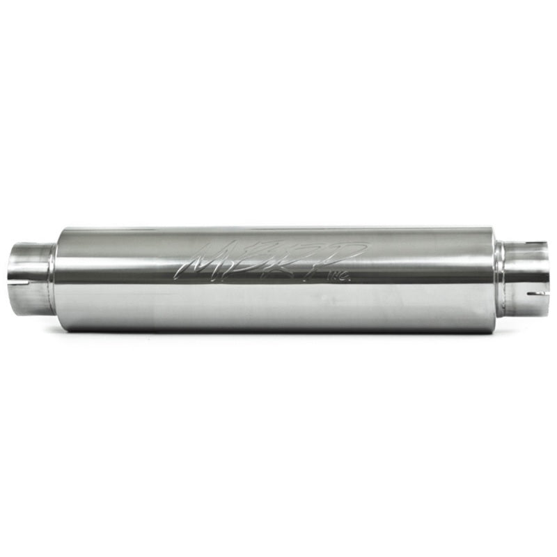 MBRP Universal Quiet Tone Muffler 4in Inlet/Outlet 24in Body 6in Dia 30in Overall T409-thumbmail-4