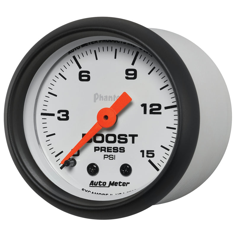 Autometer Phantom 52mm 0-15PSI Mechanical Boost Pressure Gauge-thumbmail-2