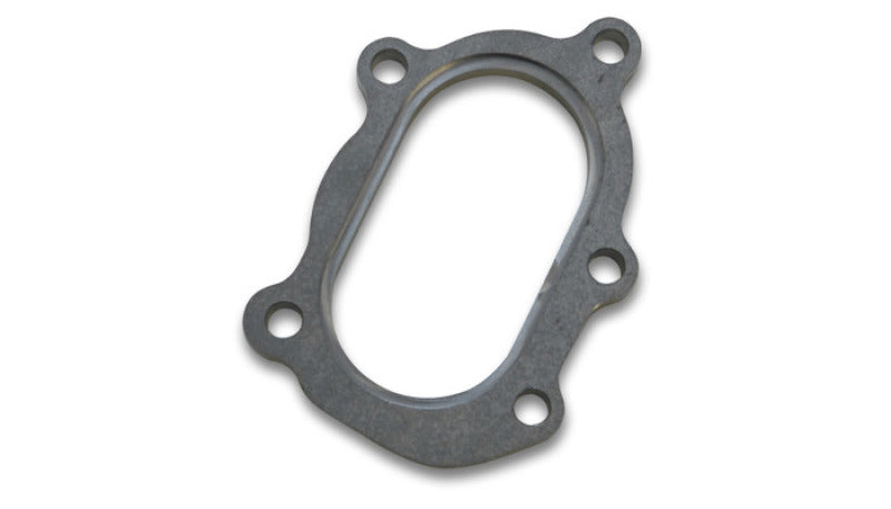 Vibrant GT25R / GT28R Discharge Flange with Oval Outlet (5 Bolt) T304 SS 1/2in Thick-thumbmail-1