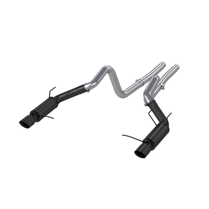 MBRP 11-14 Ford Mustang GT 5.0L 3in Cat Back Dual Split Rear Race Version 4in Tips - Black-thumbmail-2