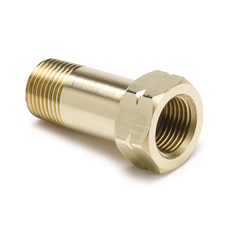 Autometer Fitting Adapter 3/8in NPT Male Extension Brass for Mechanical Temperature Gauge