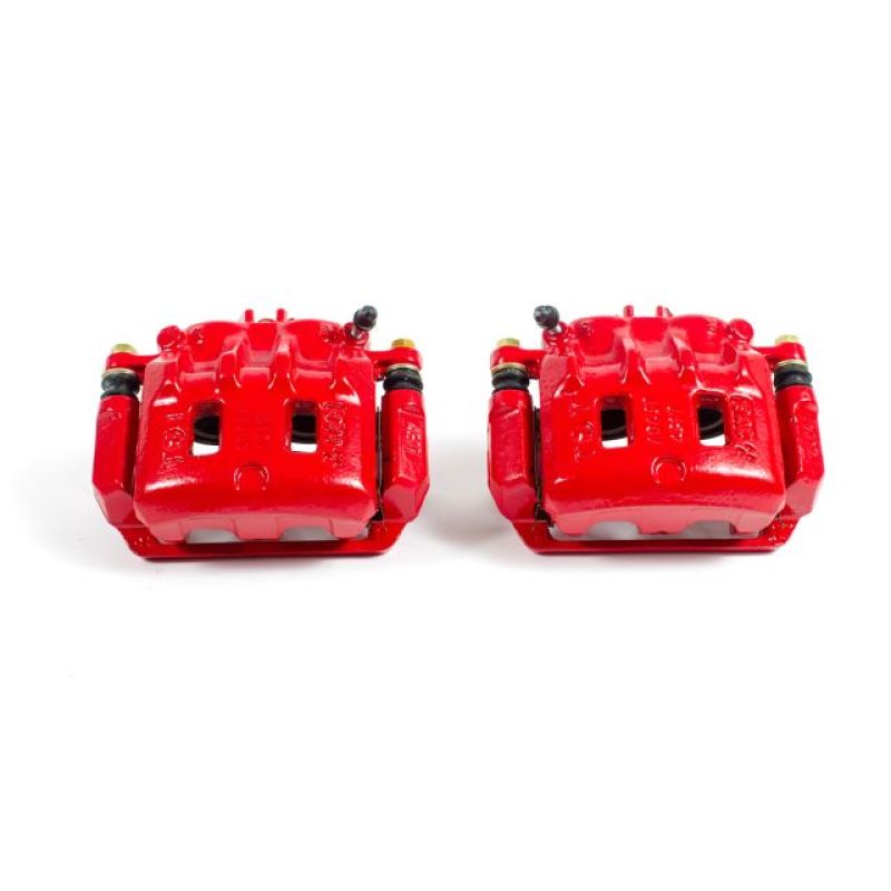 Power Stop 98-02 Subaru Forester Front Red Calipers w/Brackets - Pair-thumbmail-1