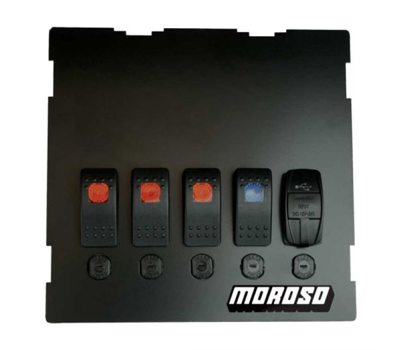 Moroso 99-04 Mazda Miata NB Radio/HVAC Pocket Block Off Plate With Switches-thumbmail-1