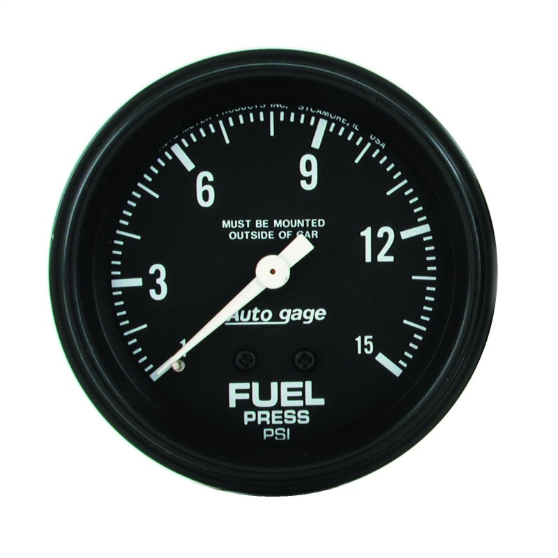 AutoMeter Gauge Fuel Pressure 2-5/8in. 0-15PSI Mechanical Black Autogage-thumbmail-1