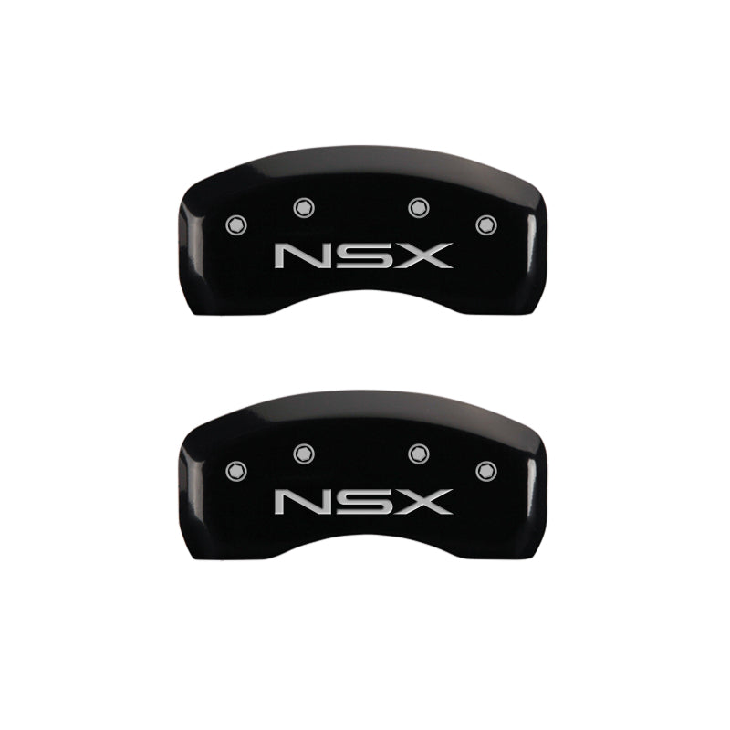 MGP 4 Caliper Covers Engraved Front Acura Engraved Rear NSX Black finish silver ch-thumbmail-4