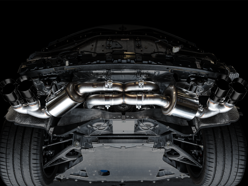 AWE Tuning 2020 Chevrolet Corvette (C8) Touring Edition Exhaust - Quad Diamond Black Tips-thumbmail-12