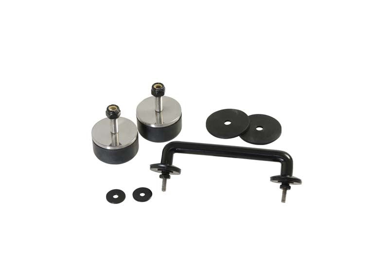 Kentrol 97-14 Jeep Wrangler TJ/JK Windshield Tie Down Kit - Powdercoat Black-thumbmail-1