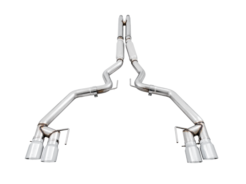 AWE Tuning 2018+ Ford Mustang GT (S550) Cat-back Exhaust - Track Edition (Quad Chrome Silver Tips)-thumbmail-5