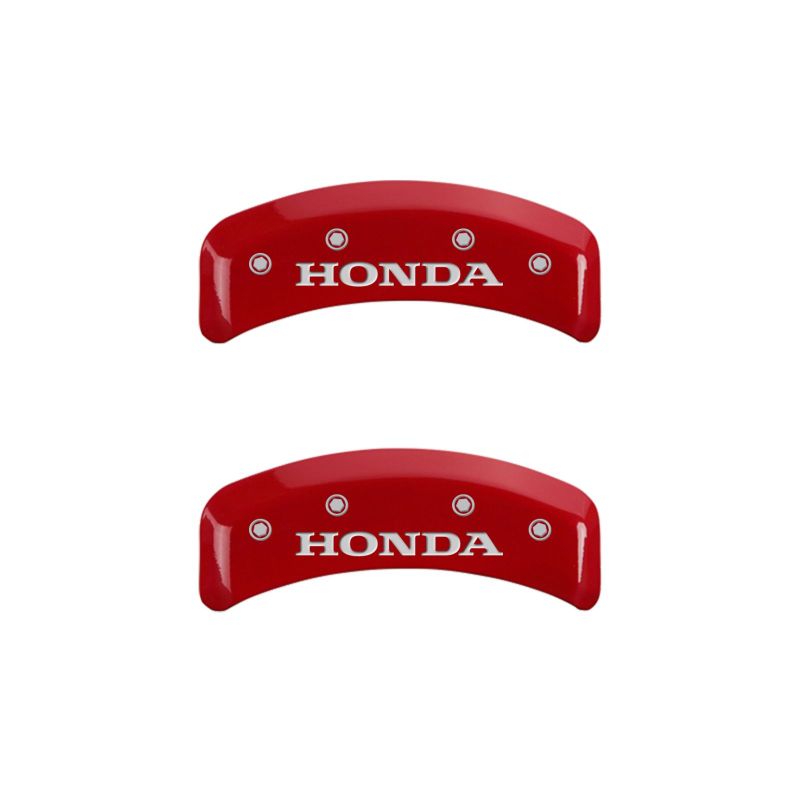 MGP 4 Caliper Covers Engraved Front & Rear Honda Red finish silver ch-thumbmail-5