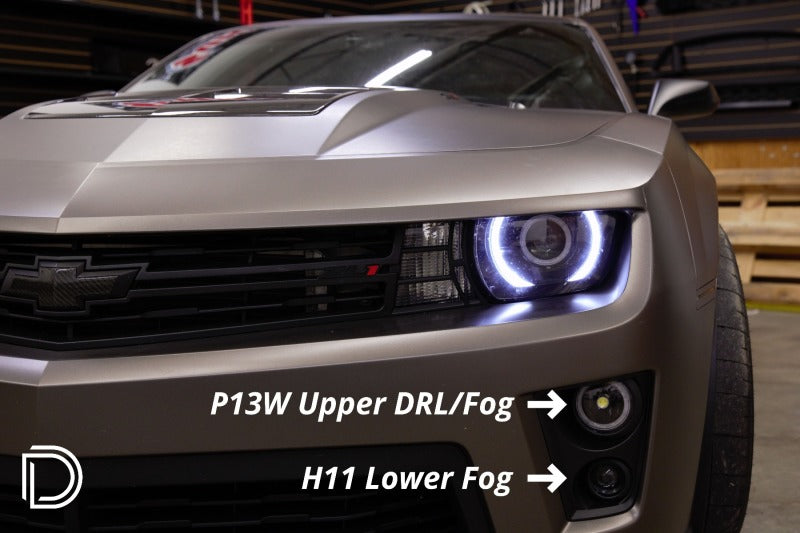 Diode Dynamics 12-15 Chevrolet Camaro DRL Fog Kit ZL1 Stage 2 (P13W HP48/H11 SLF White)-thumbmail-3