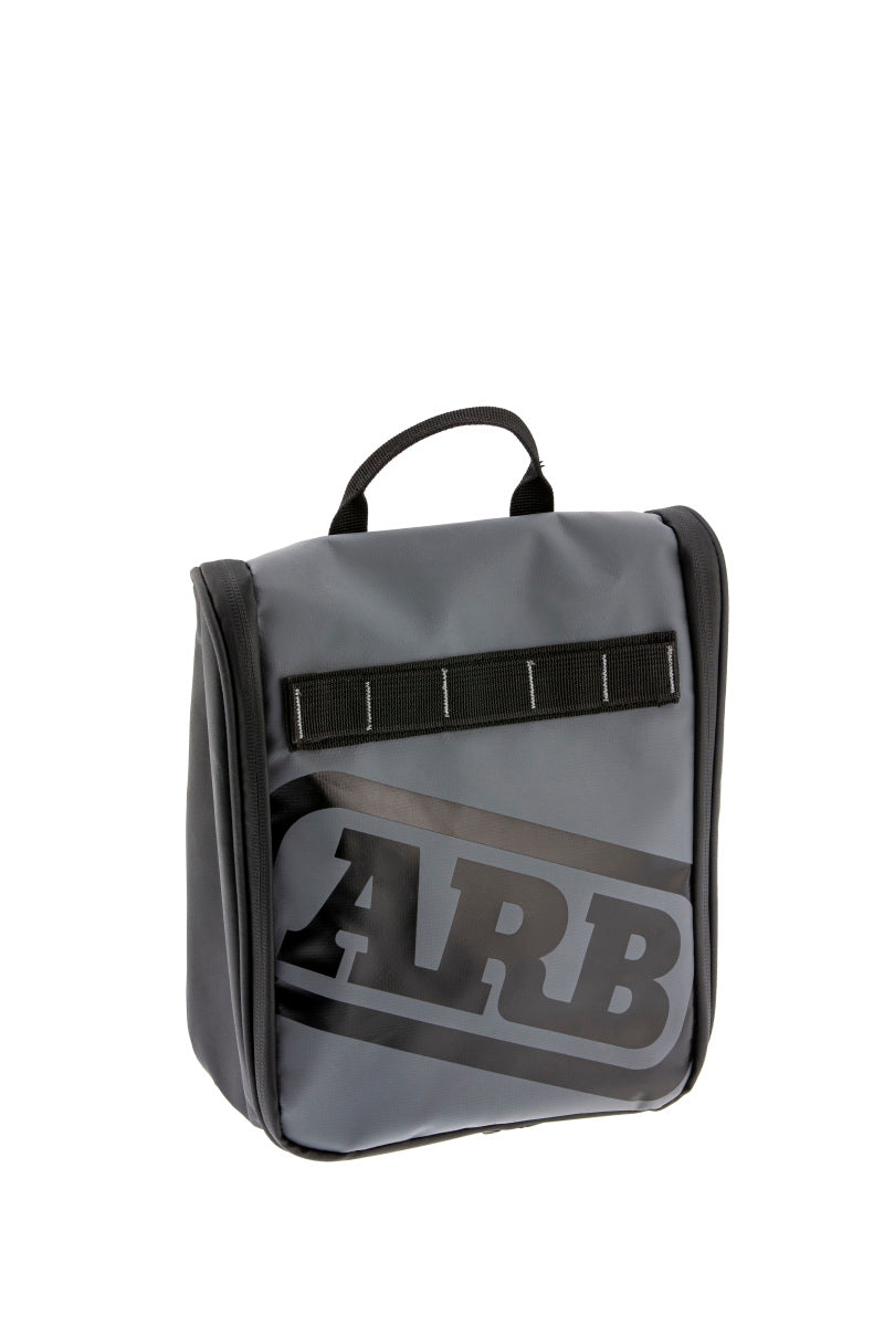 ARB Toiletries Bag Charcoal Finish w/ Red Highlights PVC Outer Shell Mesh Pockets Mirror-thumbmail-3