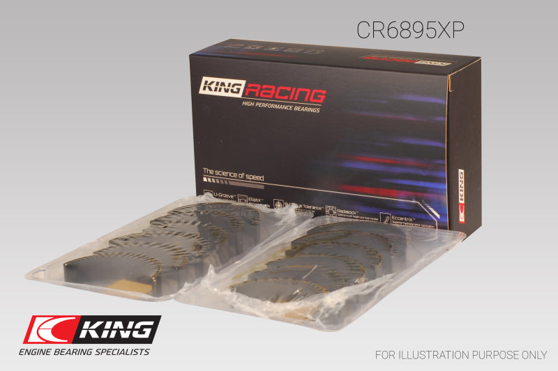 King Ford Ecoboost 3.5L V6 (Size 0.25) pMaxBlack Coated Connecting Rod Bearing Set-thumbmail-4