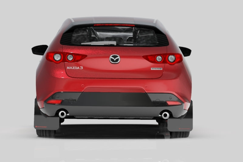 Rally Armor 19-22 Mazda3 GT Sport Hatch Black UR Mud Flap w/ White Logo-thumbmail-6