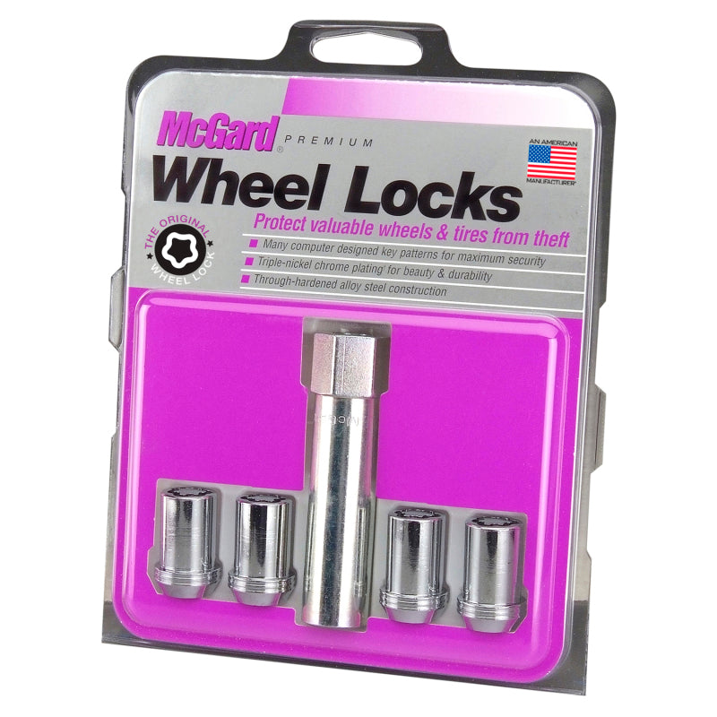 McGard Wheel Lock Nut Set - 4pk. (Tuner / Cone Seat) M12X1.5 / 13/16 Hex / 1.24in. Length - Chrome-thumbmail-2