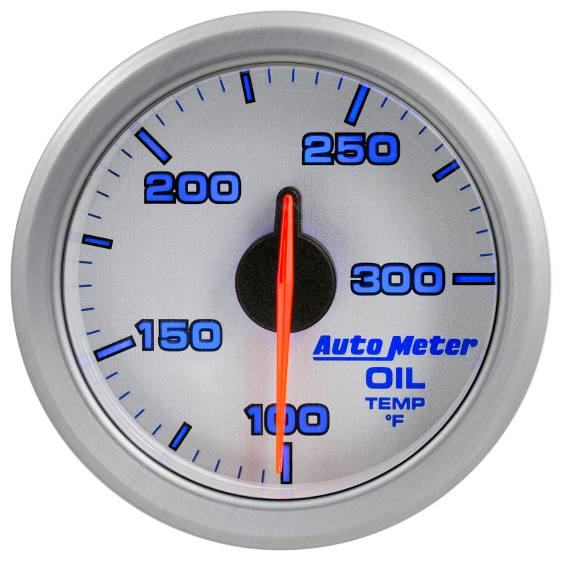 Autometer Airdrive 2-1/6in Oil Temp Gauge 100-300 Degrees F - Silver-thumbmail-4