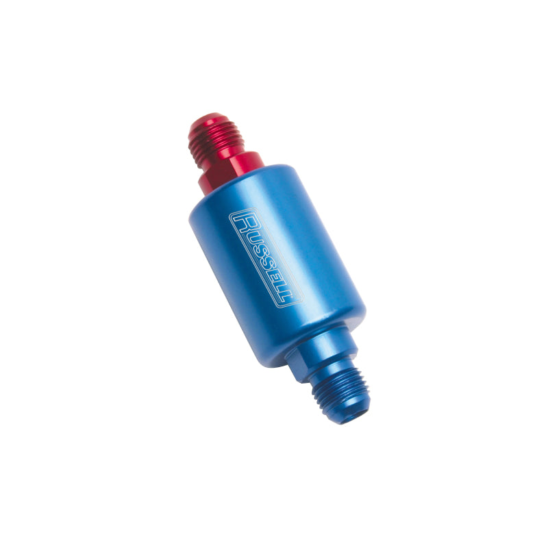 Russell Performance Red/Blue Anodized (3in Length 1-1/4in dia. -6 male inlet/outlet)-thumbmail-1