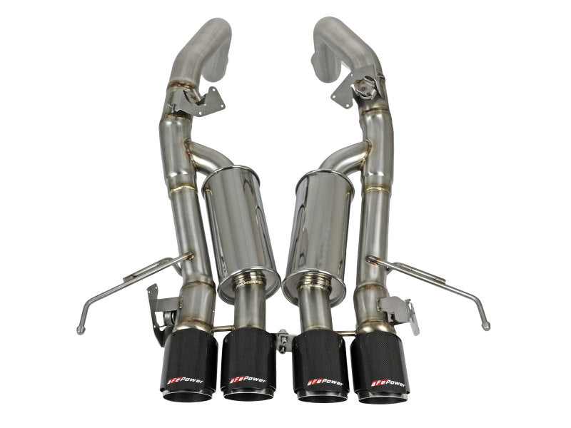 aFe MACH Force-Xp Axle-Back Exhaust System w/ Carbon Fiber Tips Chevrolet Corvette (C7) 14-19 6.2L-thumbmail-6