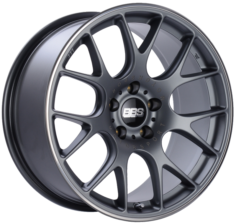 BBS CH-R 19x9.5 5x112 ET35 Satin Titanium Polished Rim Protector Wheel -82mm PFS/Clip Required-thumbmail-1