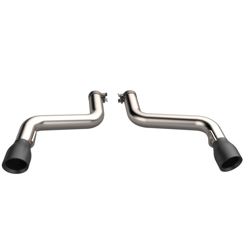 QTP 16-18 Chevrolet Camaro SS 6.2L 304SS Eliminator Muffler Delete Axle Back Exhaust w/4.5in Blk Tip-thumbmail-2