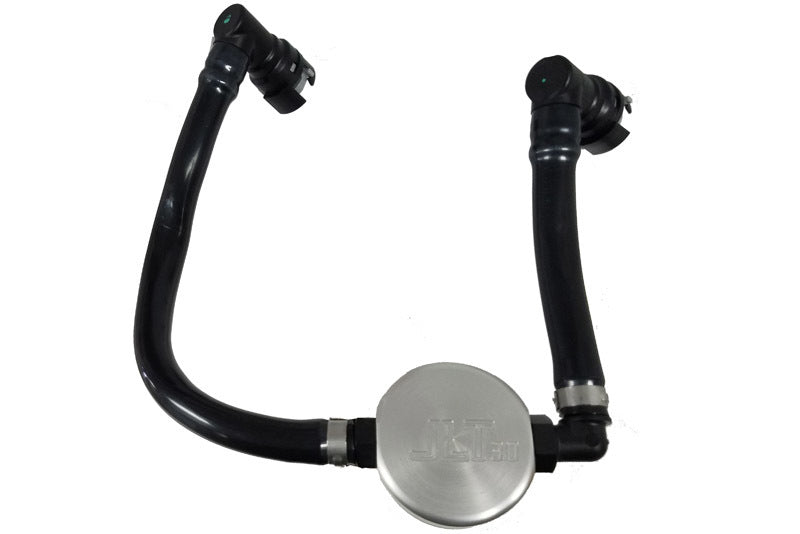 J&L 2018-2022 Ford Mustang GT Passenger Side Oil Separator 3.0 - Clear Anodized-thumbmail-3