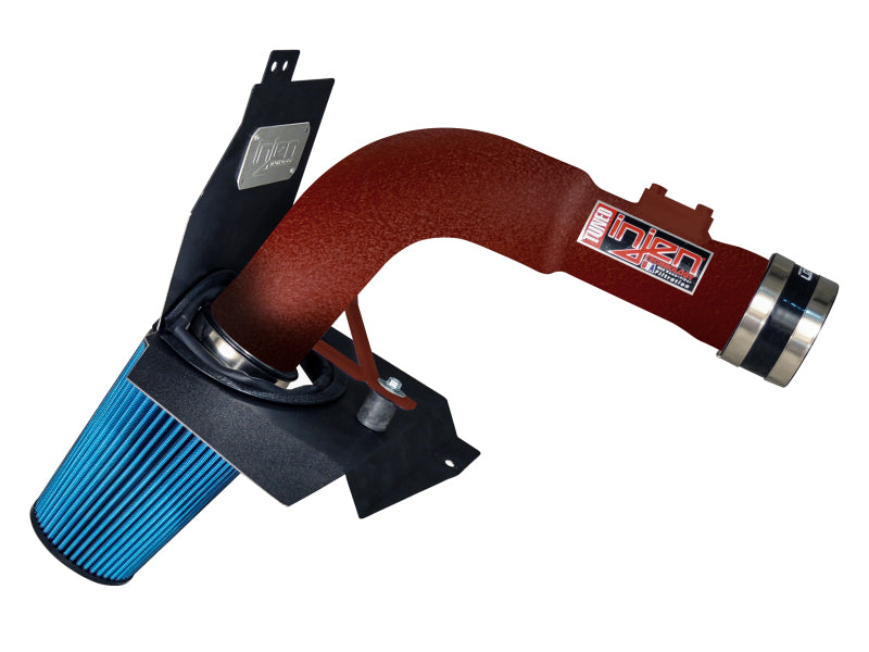 Injen 2015 Subaru STi 2.5L 4 Cyl (Turbo) Wrinkle Red Cold Air Intake w/ MR Tech and Heat Shield-thumbmail-2