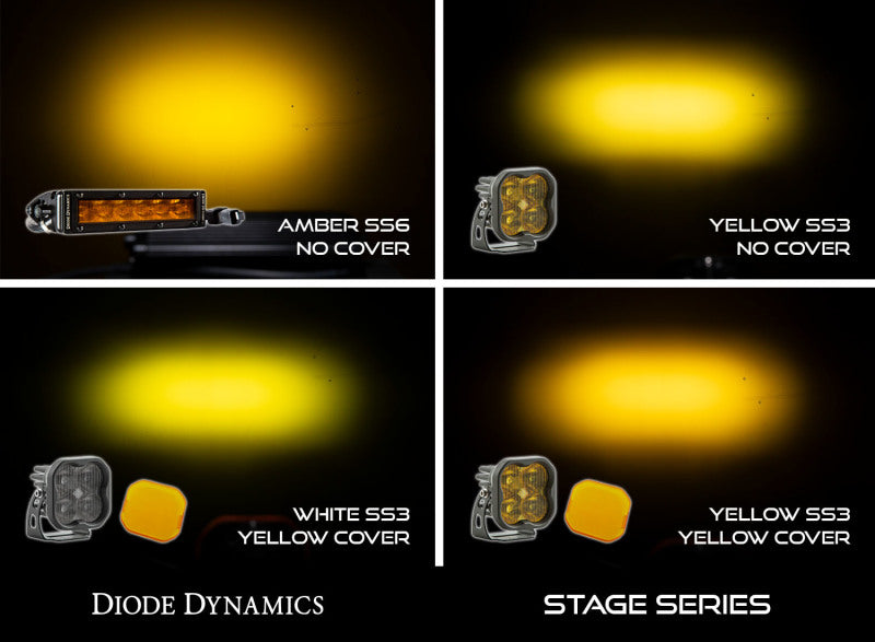 Diode Dynamics SS3 LED Pod Cover Standard - Yellow-thumbmail-4