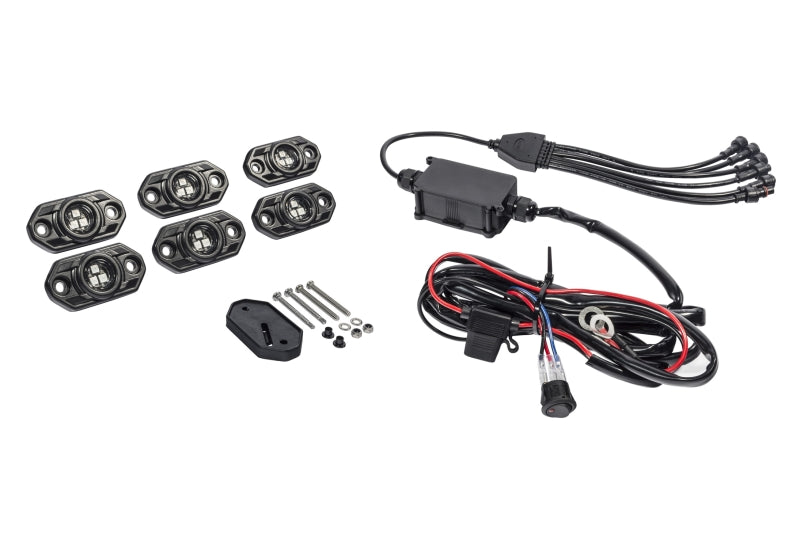 KC HiLiTES C-Series RGB LED Rock Light Kit (Incl. Wiring) - Set of 6-thumbmail-5