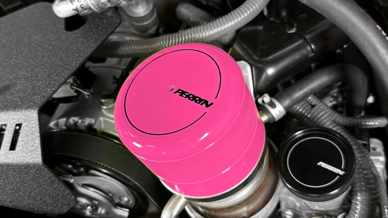Perrin 2015+ Subaru WRX/STI Oil Filter Cover - Hyper Pink-thumbmail-5