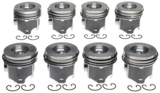 Mahle OE 06-09 Floating Pin GM Trucks 6.0L Vin H Reduced Compression Piston Set (Set of 8)
