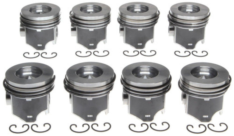 Mahle OE 06-09 6.0L Floating Pin GM Trucks Vin H 1.00MM Reduced Comp Piston Set (Set of 8)-thumbmail-1