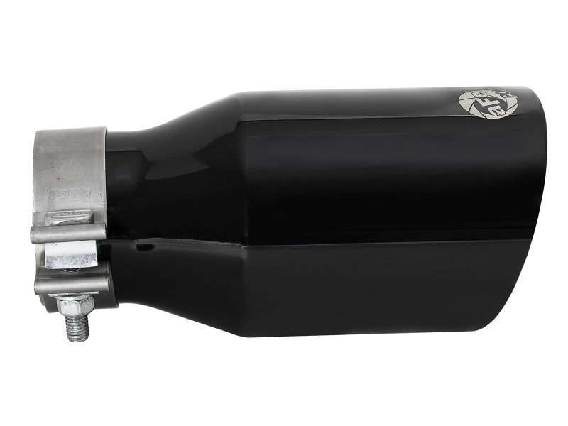aFe MACH Force-Xp Univ 304 SS Double-Wall Clamp-On Exhaust Tip - Black - 3in Inlet - 4.5in Outlet-thumbmail-4