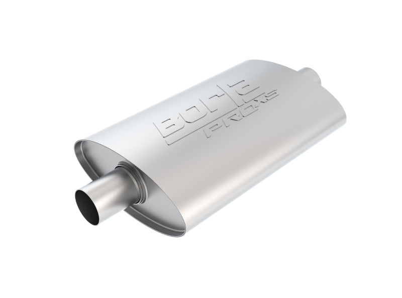Borla Pro-XS 2inch, 2inch, 14inch x 9-1/2inch x 4inch Oval Cen/Cen w/o Notch Turbo Muffler-thumbmail-2
