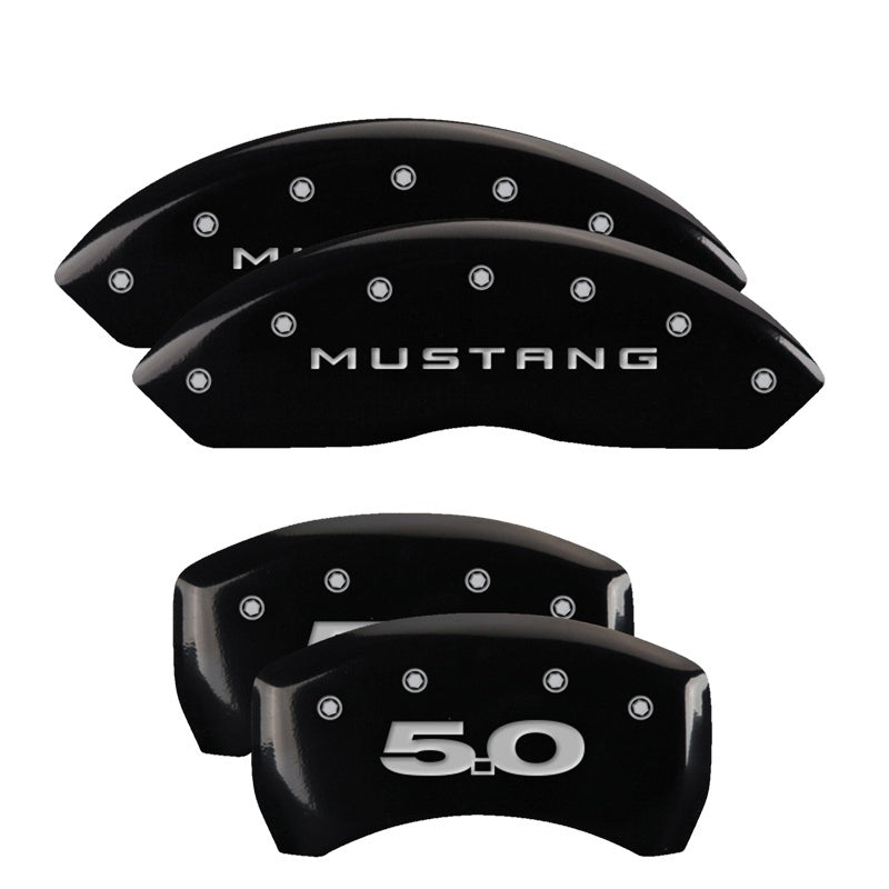 MGP 4 Caliper Covers Engraved Front 2015/Mustang Engraved Rear 2015/50 Yellow finish black ch-thumbmail-2