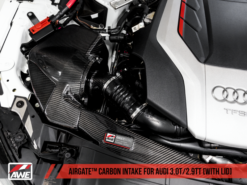AWE Tuning Audi B9/B9.5 S4/S5/RS5 3.0T Carbon Fiber AirGate Intake w/ Lid-thumbmail-13