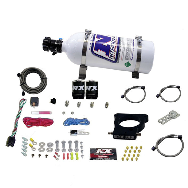 Nitrous Express GM LS 78mm 3-Bolt Nitrous Plate Kit (50-350HP) w/5lb Bottle-thumbmail-2
