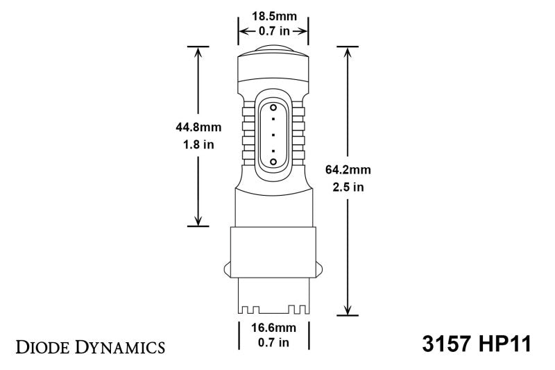 Diode Dynamics 3157 LED Bulb HP11 LED - Amber (Pair)-thumbmail-3