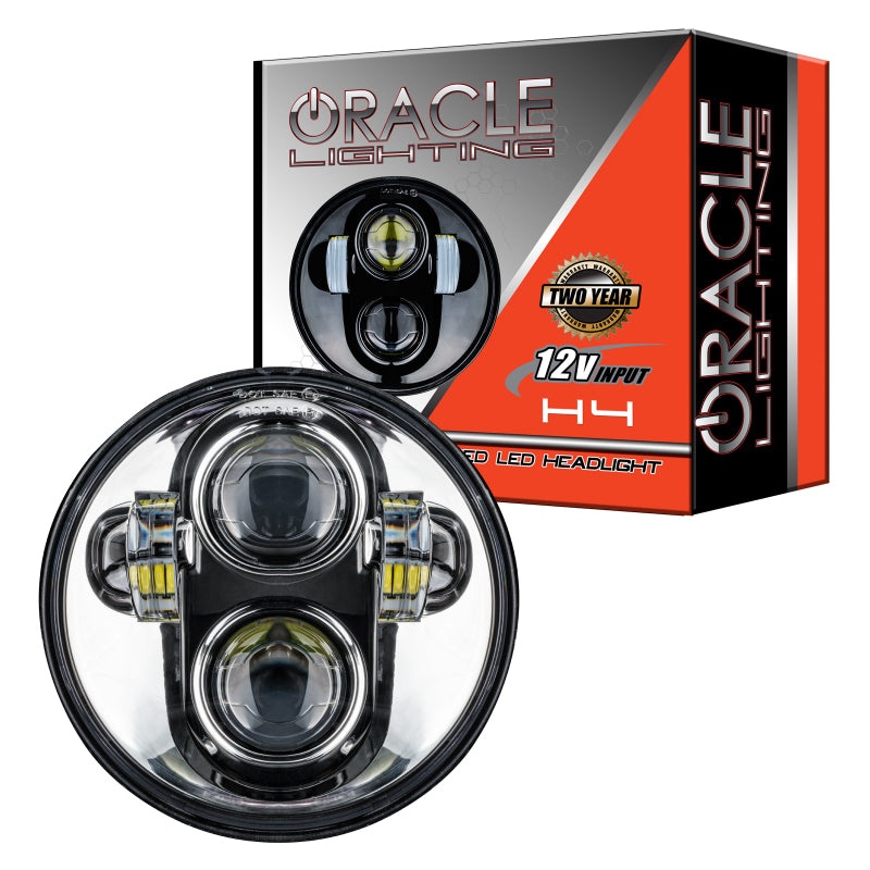 Oracle 5.75in 40W Replacement LED Headlight - Chrome-thumbmail-6