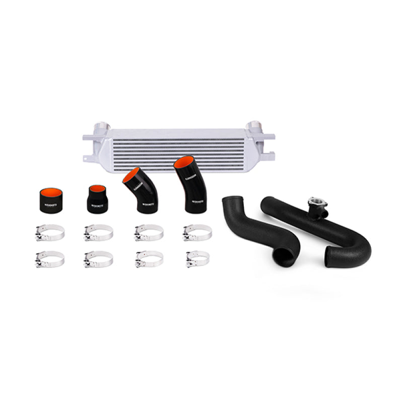 Mishimoto 2015 Ford Mustang EcoBoost Performance Intercooler Kit - Silver Core Wrinkle Black Pipes-thumbmail-1