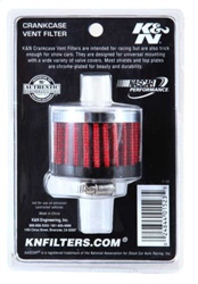 K&N Clamp On Rubber Base Crankcase Vent Filter 0.375in Flange ID x 2in OD x 1.5in Height-thumbmail-14