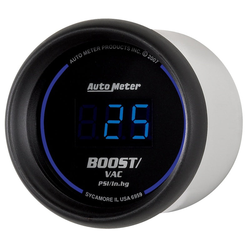 Autometer Cobalt Digital 52.4mm Black Vacuum/Boost Gauge-thumbmail-3